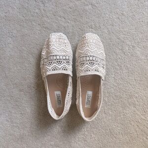 Crochet lace slip on shoes